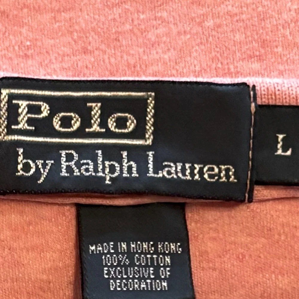 Vintage Polo Shirt Polo Ralph Lauren Short Sleeve Pony Shirt Coral Size Large